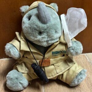 Vintage Rhinocort  Rhino Butterfly Catcher Plush